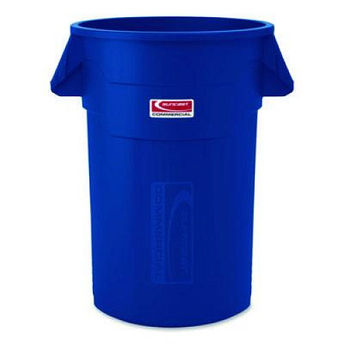 Suncast Commercial Injection Molded Utility Trash Can, 44 gal, Plastic/Resin, Blue (TCU44BL)
