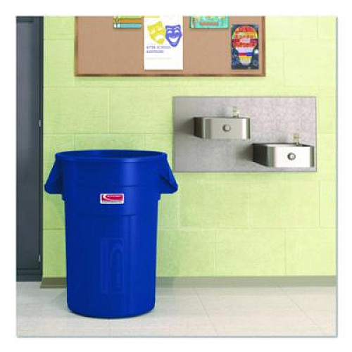 Suncast Commercial Injection Molded Utility Trash Can, 44 gal, Plastic/Resin, Blue (TCU44BL)