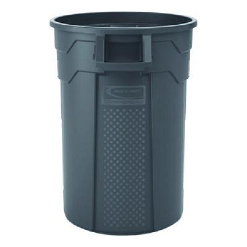 Suncast Commercial Injection Molded Utility Trash Can, 32 gal, Plastic/Resin, Gray (TCU32)