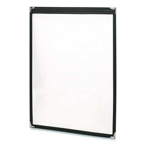 Excello Global Products Menu Holder For 8.5 x 11 Menus, Portrait Orientation, 9.3 x 11.9 Holder, Clear/Black/Gold (SPLSMENU21PK)
