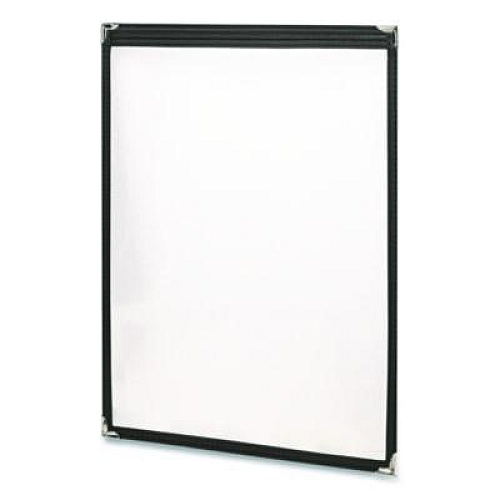Excello Global Products Menu Holder For 11 x 17 Menus, Portrait Orientation, 11.7 x 18, Clear/Black/Silver (SPLSMENU1117)