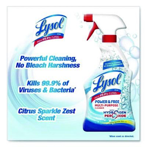 LYSOL Brand Multi-Purpose Cleaner with Hydrogen Peroxide, Citrus Sparkle Zest Scent, 32 oz Trigger Spray Bottle (1920089289)