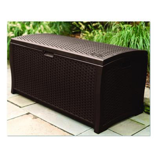 Suncast Large Deck Box, 13.23 cu ft, 50" x 25.5" x 25.5", Java (DBW9200)