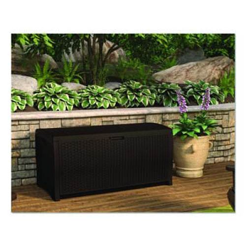 Suncast Large Deck Box, 13.23 cu ft, 50" x 25.5" x 25.5", Java (DBW9200)
