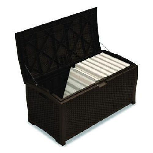 Suncast Large Deck Box, 13.23 cu ft, 50" x 25.5" x 25.5", Java (DBW9200)