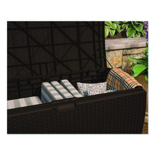 Suncast Large Deck Box, 13.23 cu ft, 50" x 25.5" x 25.5", Java (DBW9200)