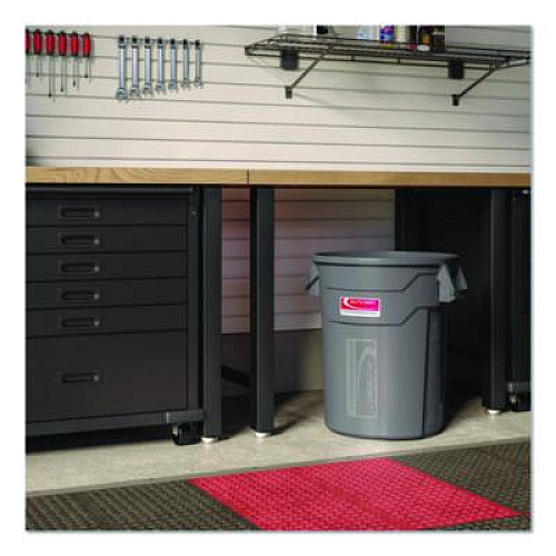 Suncast Commercial Injection Molded Utility Trash Can, 20 gal, Resin, Gray (TCU20)