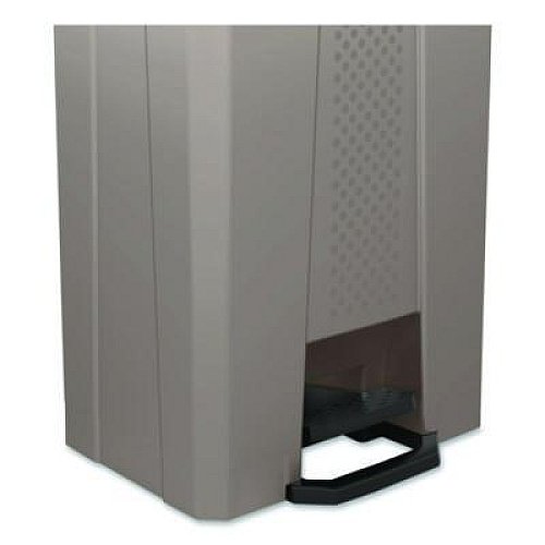 Suncast Commercial Step-On Trash Can, 23 gal, Resin, Platinum Metallic (TCST23)