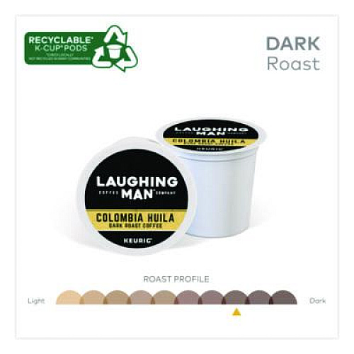 Laughing Man Coffee Company Colombia Huila K-Cup Pods, 22/Box (8337)