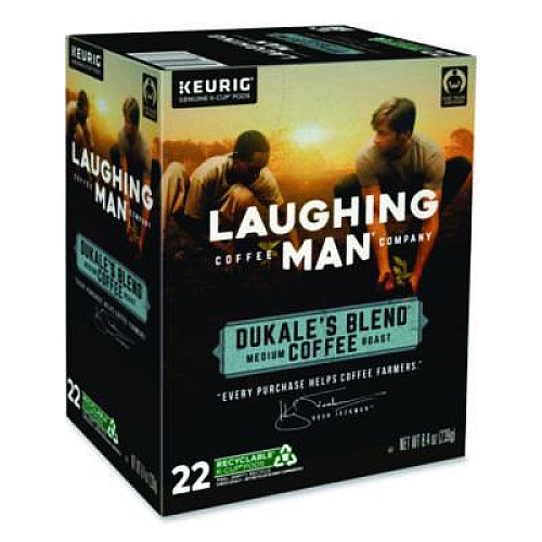 Laughing Man Coffee Company Dukale's Blend K-Cup Pods, 22/Box (8338)