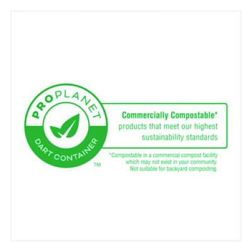 Dart Compostable Molded Fiber Hinged Trays, ProPlanet Seal, 9.14 x 9 x 2.98, Natural, 200/Carton (90FBRHT1)