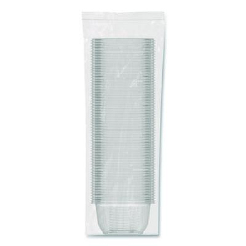 Dart Square Plastic Bowls, 16 oz, 8.5 x 8.5 x 1.96, Clear, Plastic, 63 Bowls/Sleeve, 8 Sleeves/Carton (C16SB)