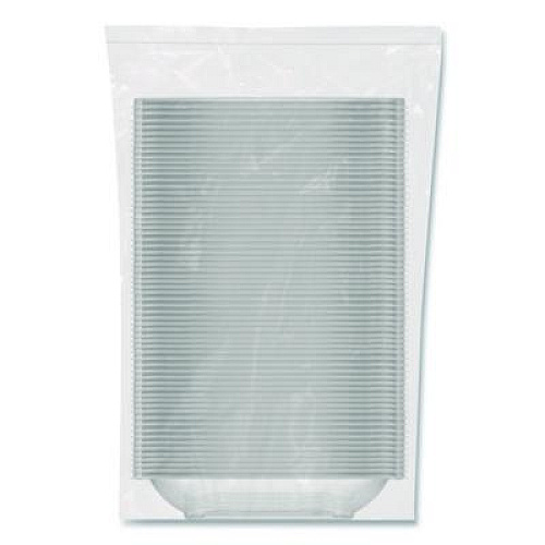 Dart Square Plastic Bowls, 24 oz, 5 x 5 x 1.99, Clear, Plastic, 63 Bowls/Sleeve, 4 Sleeves/Carton (C24SB)