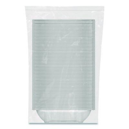 Dart Square Plastic Bowls, 32 oz, 5 x 5 x 1.49, Clear, Plastic, 63 Bowls/Sleeve, 4 Sleeves/Carton (C32SB)