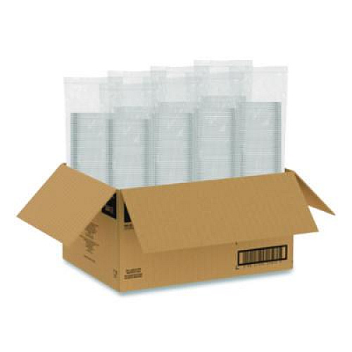 Dart Square Plastic Bowls, 8 oz, 8.5 x 8.5 x 1.51, Clear, Plastic, 63 Bowls/Sleeve, 8 Sleeves/Carton (C8SB)