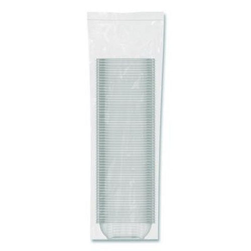 Dart Square Plastic Bowls, 8 oz, 8.5 x 8.5 x 1.51, Clear, Plastic, 63 Bowls/Sleeve, 8 Sleeves/Carton (C8SB)