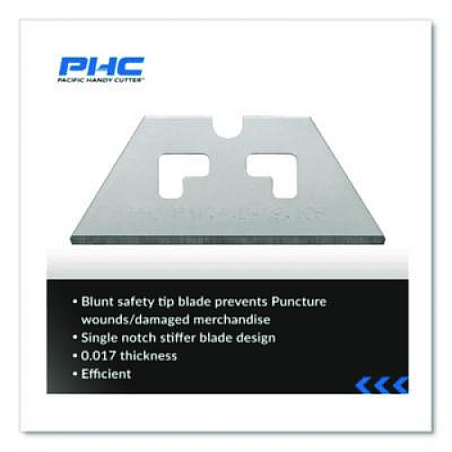 PHC Blunt Tip Utility Knife Safety Blades, 0.75" x 2.25", 5/Pack, 20 Packs/Box (SP017)