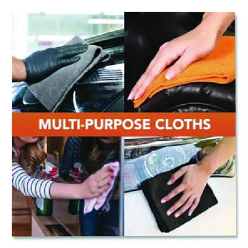 HOSPECO MicroWorks Microfiber Towels, 16 x 16, Orange, Dozen (250OR)