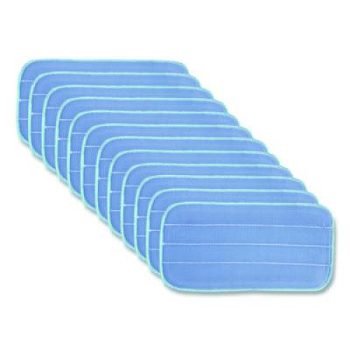 HOSPECO Microworks Flat Microfiber Specialty Pad, 11 x 5, Blue, Dozen (2504SPHMFP11)
