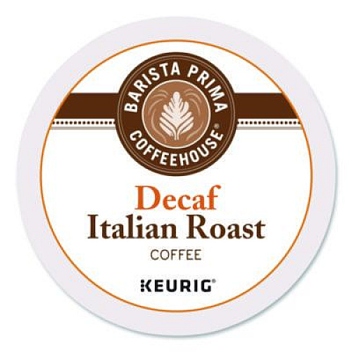 Barista Prima Coffeehouse Decaf Italian Roast Coffee K-Cups, 24/Box, 4 Boxes/Carton (8506CT)