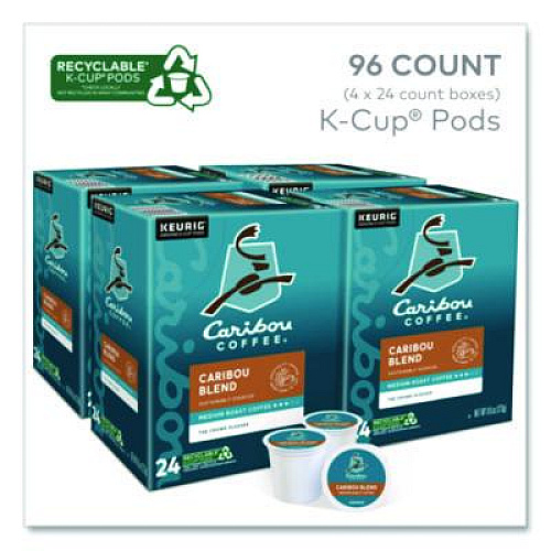 Caribou Coffee Caribou Blend Coffee K-Cups, 96/Carton (6992CT)