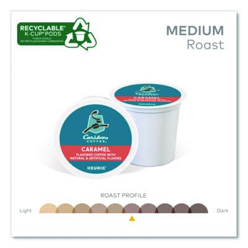 Caribou Coffee Caramel Hideaway K-Cups, Mild Roast, 24/Box (6996)