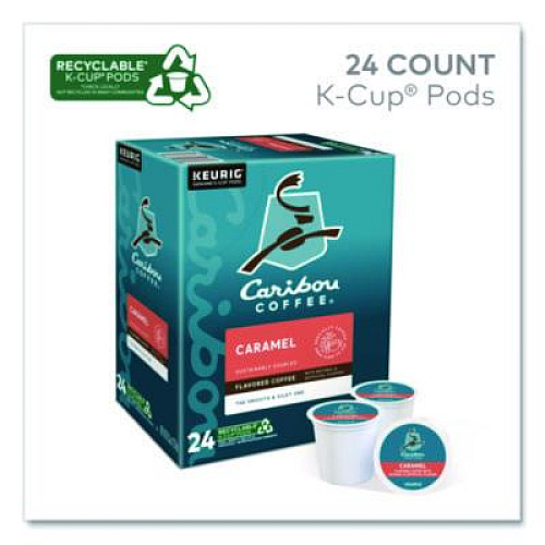 Caribou Coffee Caramel Hideaway K-Cups, Mild Roast, 24/Box (6996)