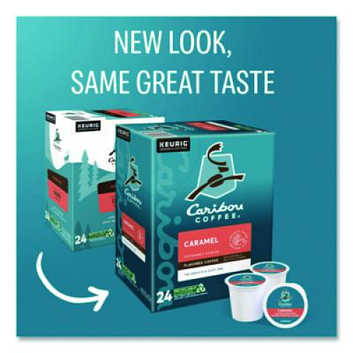 Caribou Coffee Caramel Hideaway K-Cups, Mild Roast, 24/Box (6996)