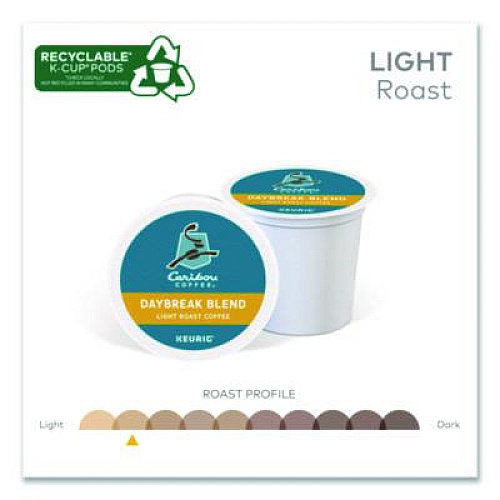 Caribou Coffee Daybreak Morning Blend Coffee K-Cups, 24/Box (6994)
