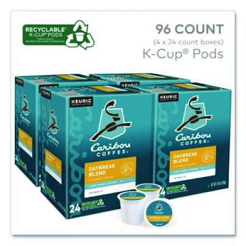 Caribou Coffee Daybreak Morning Blend Coffee K-Cups, 96/Carton (6994CT)