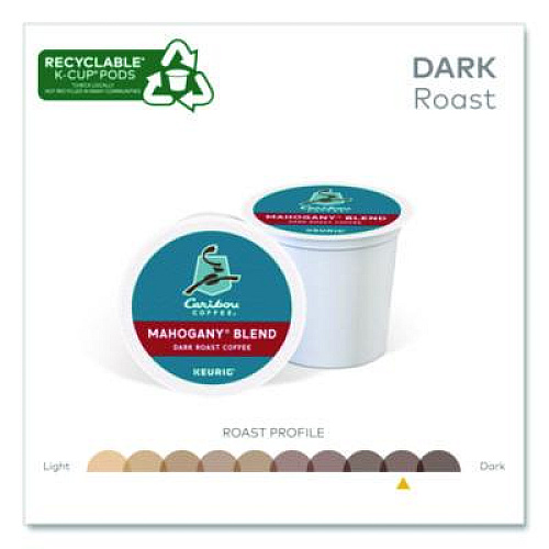 Caribou Coffee Mahogany Coffee K-Cups, 24/ Box (6990)