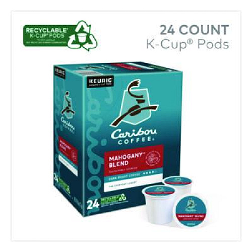 Caribou Coffee Mahogany Coffee K-Cups, 24/ Box (6990)