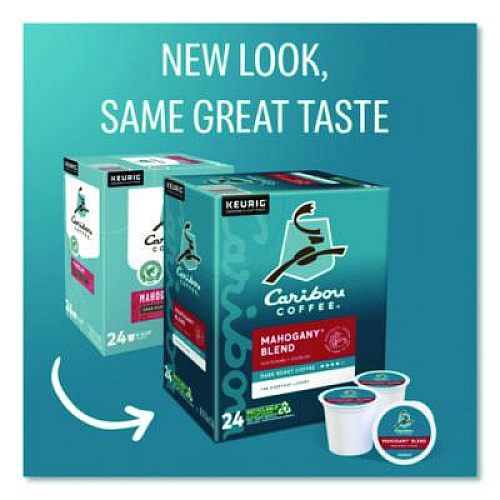 Caribou Coffee Mahogany Coffee K-Cups, 96/Carton (6990CT)