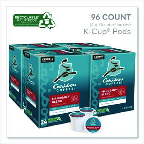 Caribou Coffee Mahogany Coffee K-Cups, 96/Carton (6990CT)