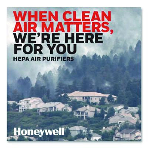 Honeywell True HEPA Tabletop Air Purifier, 90 sq ft Room Capacity, Black (HPA020B)