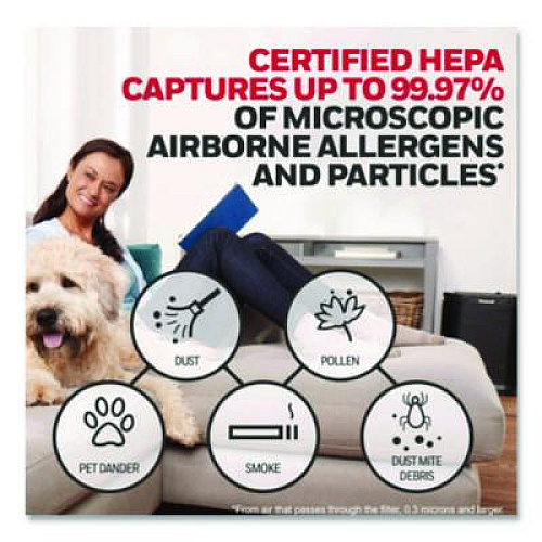 Honeywell True HEPA Tabletop Air Purifier, 90 sq ft Room Capacity, Black (HPA020B)