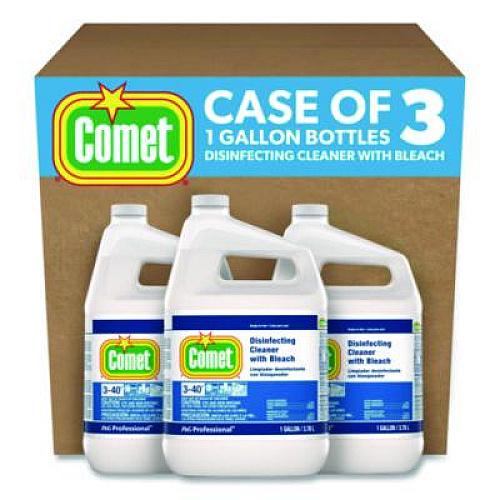 Comet Disinfecting Cleaner w/Bleach, 1 gal Bottle, 3/Carton (24651CT)