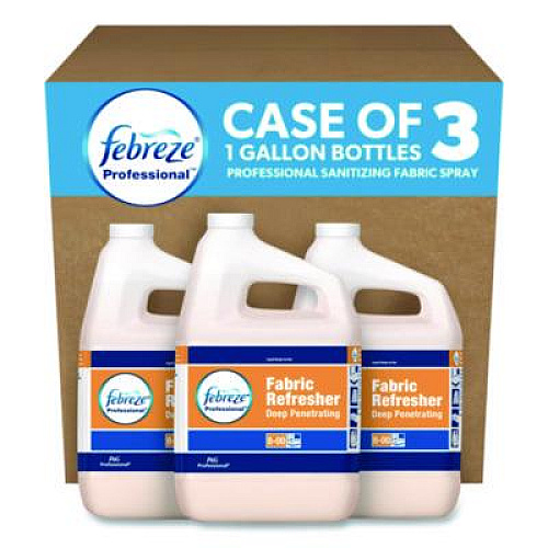 Febreze Professional Deep Penetrating Fabric Refresher, Fresh Clean, 1 gal Bottle, 3/Carton (33032CT)