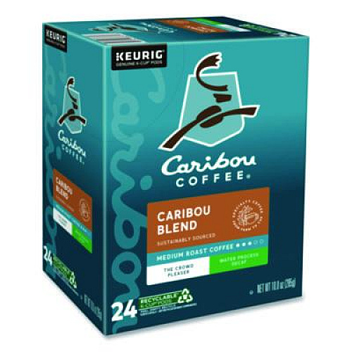 Caribou Coffee Caribou Blend Decaf Coffee K-Cups, 24/Box (6995)