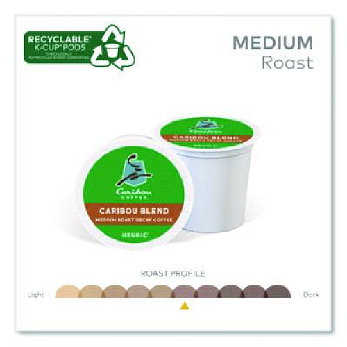 Caribou Coffee Caribou Blend Decaf Coffee K-Cups, 24/Box (6995)