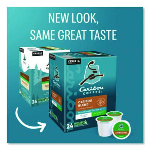 Caribou Coffee Caribou Blend Decaf Coffee K-Cups, 96/Carton (6995CT)