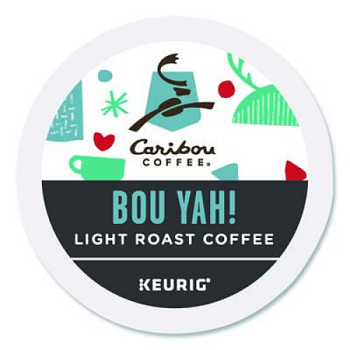 Caribou Coffee BOU YAH K-Cup Pods, Light Roast, 22/Box (6865)