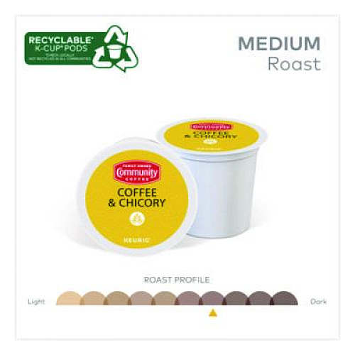 Community Coffee Coffee and Chicory K-Cups, 24/Box (6414CC)