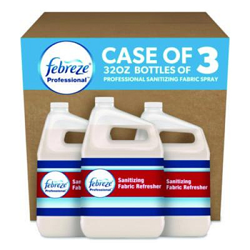 Febreze Professional Sanitizing Fabric Refresher, Light Scent, 1 gal Bottle, Ready to Use, 3/Carton (72136)