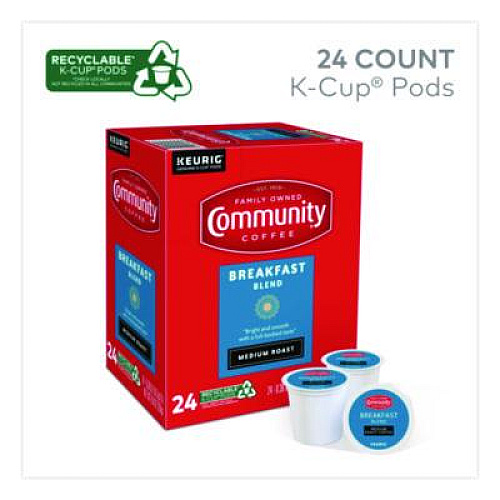 Community Coffee Breakfast Blend K-Cup, 24/Box (6406CC)