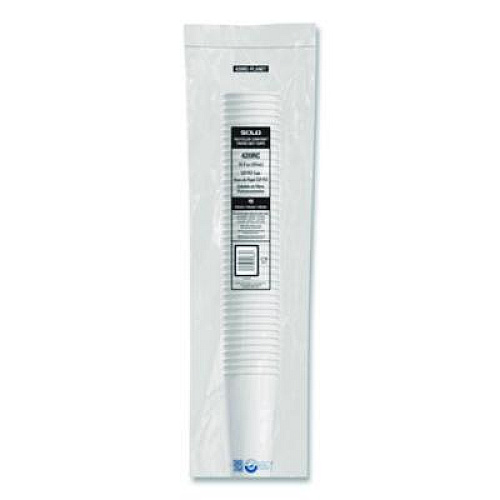 SOLO Recycled Content PCF Paper Hot Cups, ProPlanet Seal, 20 oz, White/Blue, 600/Carton (420RCPLANET)
