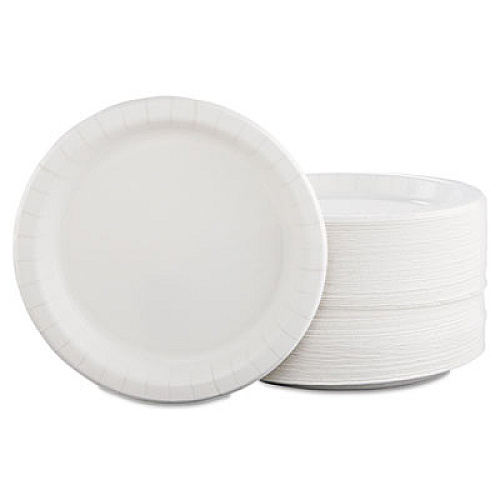 SOLO Bare Eco-Forward Clay-Coated Paper Dinnerware, ProPlanet Seal, Mediumweight, Plate, 8.5" dia, White, 125/Pack, 4 Packs/Carton (MP9BR2054)