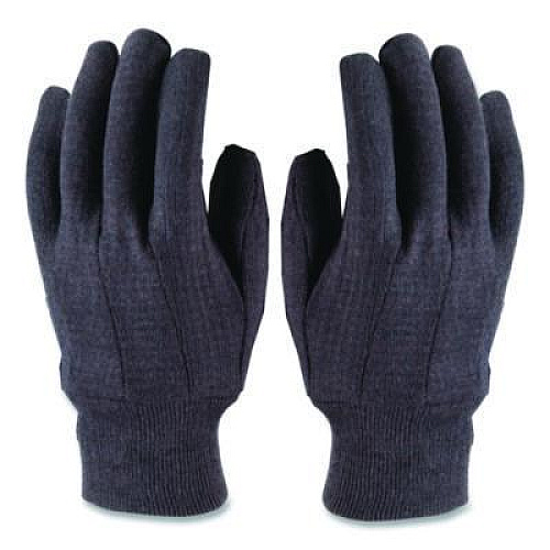 PIP Polyester/Cotton Jersey Gloves, Clute Cut, Straight Thumb, One Size Fits Most, Brown, 12 Pairs (95806)