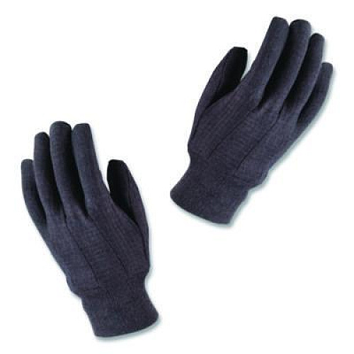 PIP Polyester/Cotton Jersey Gloves, Clute Cut, Straight Thumb, One Size Fits Most, Brown, 12 Pairs (95806)