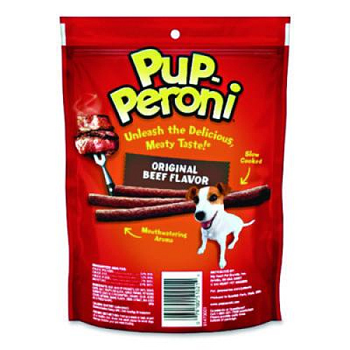 Pup-Peroni Original Beef Flavor Dog Snack Sticks, 8 oz Pouch, 8/Carton (SMU51021CS)